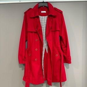 Ben Sherman red trench coat